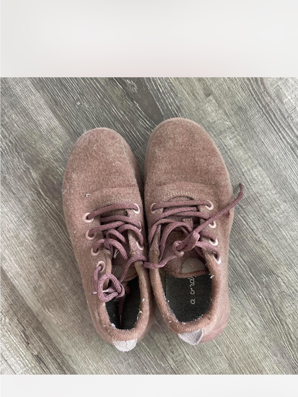 Women’s wool Allbirds Lace-Up Sneakers in Dusty Mauve
